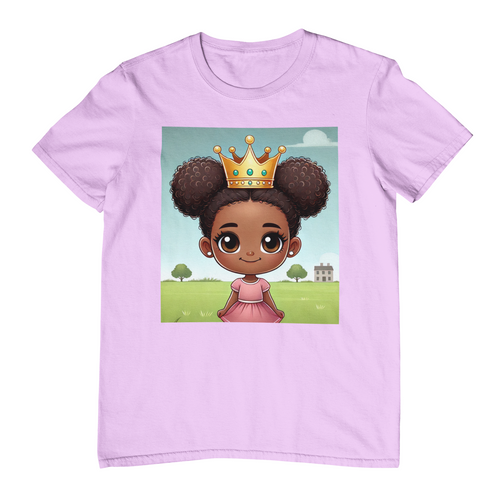 Youth - Young Amazing Queen Midweight T-Shirt (African American / Black Girl)