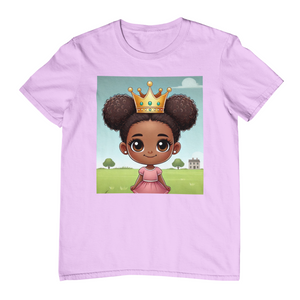 Youth - Young Amazing Queen Midweight T-Shirt (African American / Black Girl)