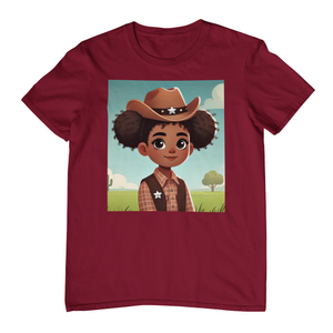 Youth - Cowgirl T-shirt (African American Cowgirl / Black Cowgirl)