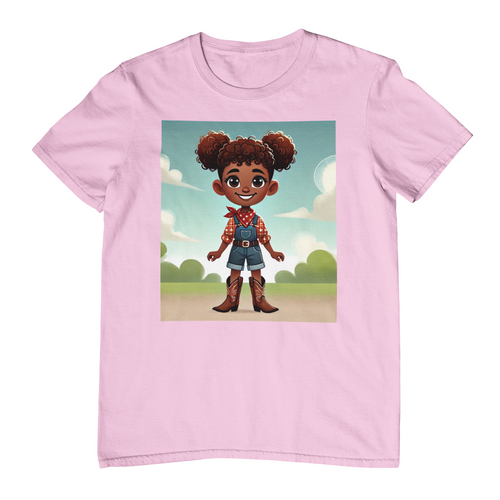 Youth - Cowgirl T-shirt (African American Cowgirl / Black Cowgirl)