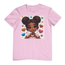 Youth - Heart Hands Midweight T-Shirt (African American / Black Girl)