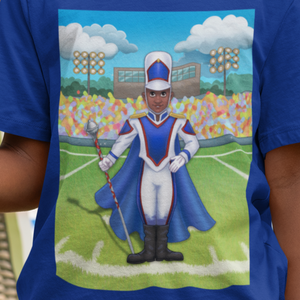 Youth - HBCU Drum Major T-Shirt (Blue, White and Red)