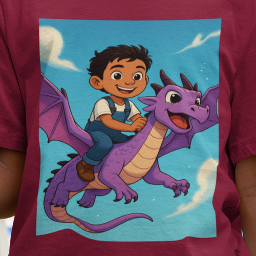 Dragon Rider T-Shirt for Boys (Hispanic Boy)