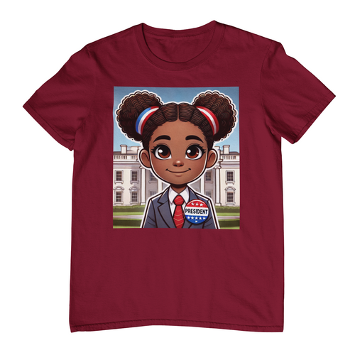 Youth - Future President Midweight Tee (African American / Black Girl)