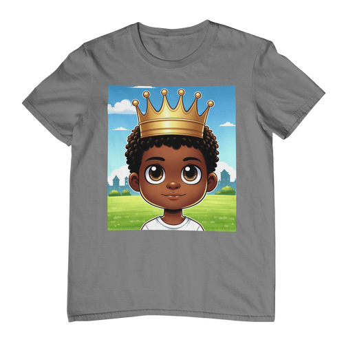 Youth - Young King Midweight T-Shirt (African American / Black Boy)