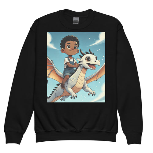 Fearless Flight Youth Sweatshirt (African American Boy Sweatshirt / Black Boy Sweatshirt)