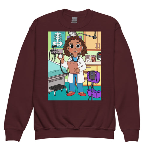 Black / Latina Girls Sweatshirt Doctor / African American / Hispanic Girls Sweatshirt