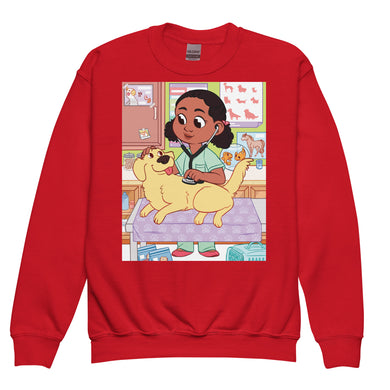 Black Girls Sweatshirt Veterinarian / African American Girls Sweatshirt