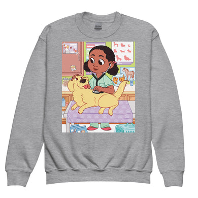 Black Girls Sweatshirt Veterinarian / African American Girls Sweatshirt