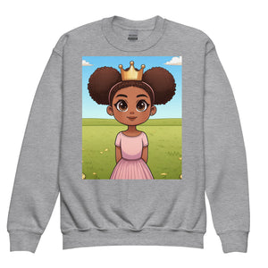 Back Girl Princess Sweatshirt / African American Girl Princess Sweatshirt