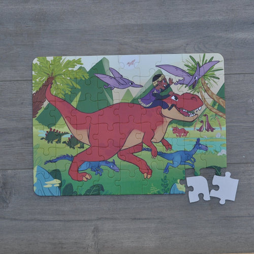 Large Dinosaur Valley Puzzle (12in x 16.5in w/54 Pieces)