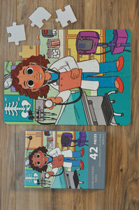 Girl Doctor Puzzle (10.5in x 14in w/42 pieces)