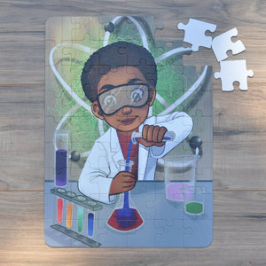 Large Chemistry Boy Puzzle (12in x 16.5in w/54 Pieces)