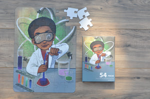 Large Chemistry Boy Puzzle (12in x 16.5in w/54 Pieces)