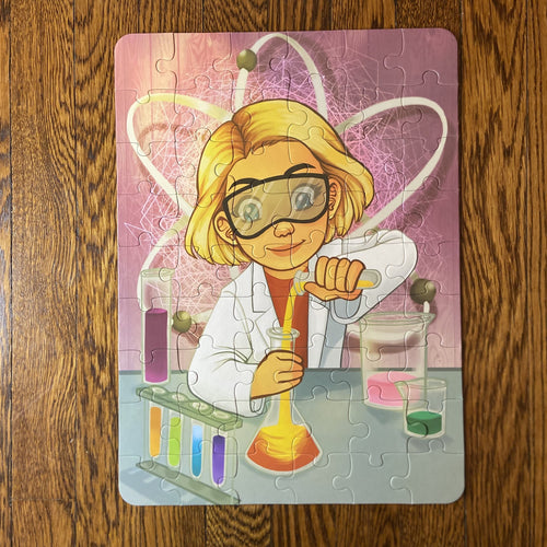 Girl Scientist Puzzle for Kids (12in x 16.5in, 54 Pieces)