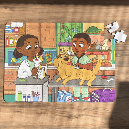 DAMAGED BOX XL Veterinarian Kids' Puzzle (14in x 19.5in w/100 Pieces)