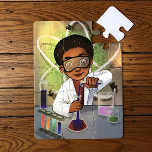 Chemistry Boy Puzzle (9in x 12in w/15 pieces)