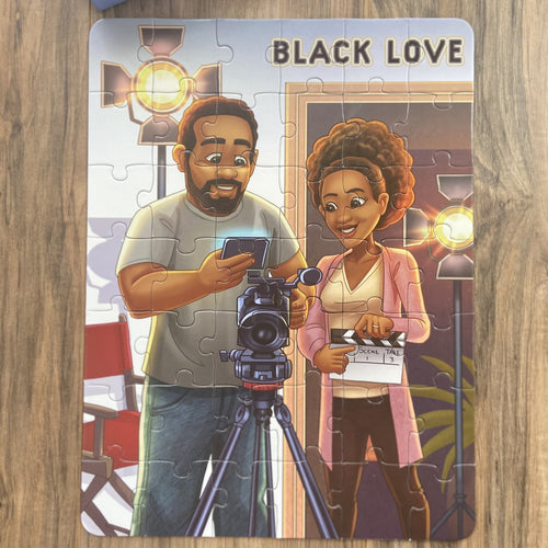 Black Love Childrens' Puzzle (10.5in x 14in w/42 pieces)