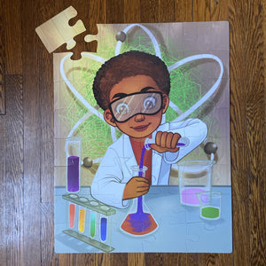 Chemistry Boy Floor Puzzle (23in x 30in w/32 pieces)