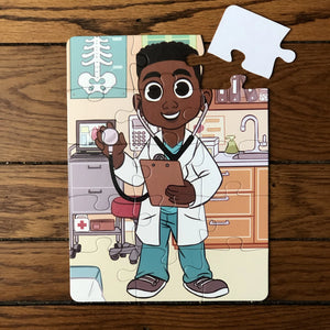 Boy Doctor Puzzle (9in x 12in w/15 pieces)