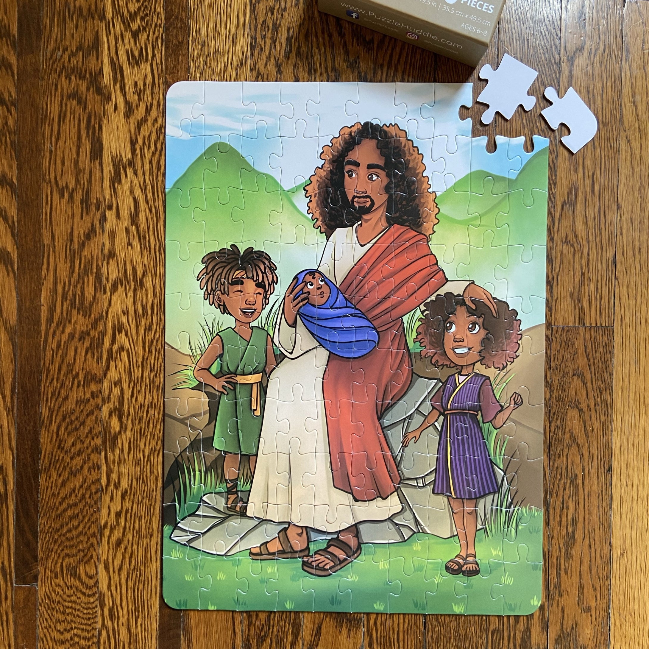 XL Jesus and the Children Puzzle (14in x 19.5in w/100 Pieces)