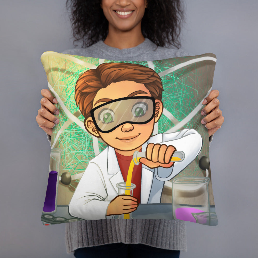 Boy Scientist Pillow