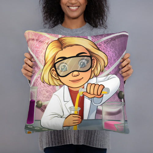 Girl Scientist Pillow